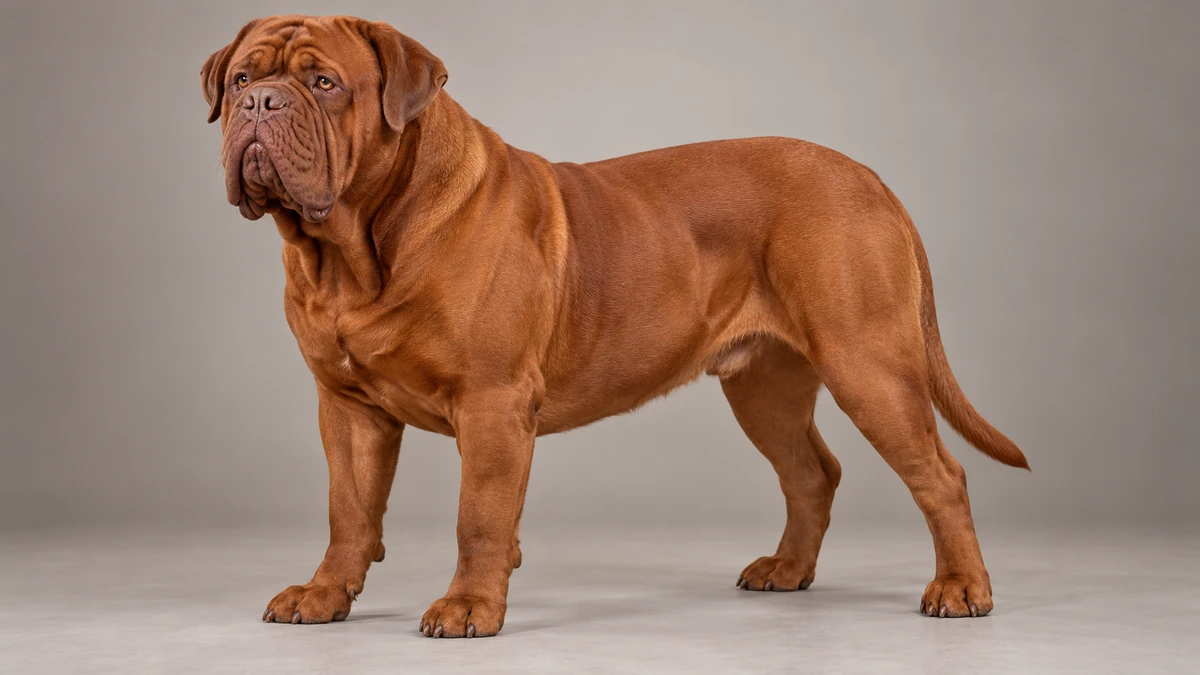 Fransız Mastiff köpek — kızıl-mahogany (klasik) renk