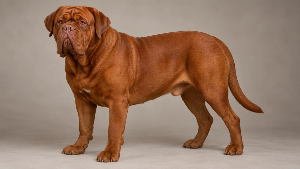 Fransız Mastiff köpek — koyu kızıl renk