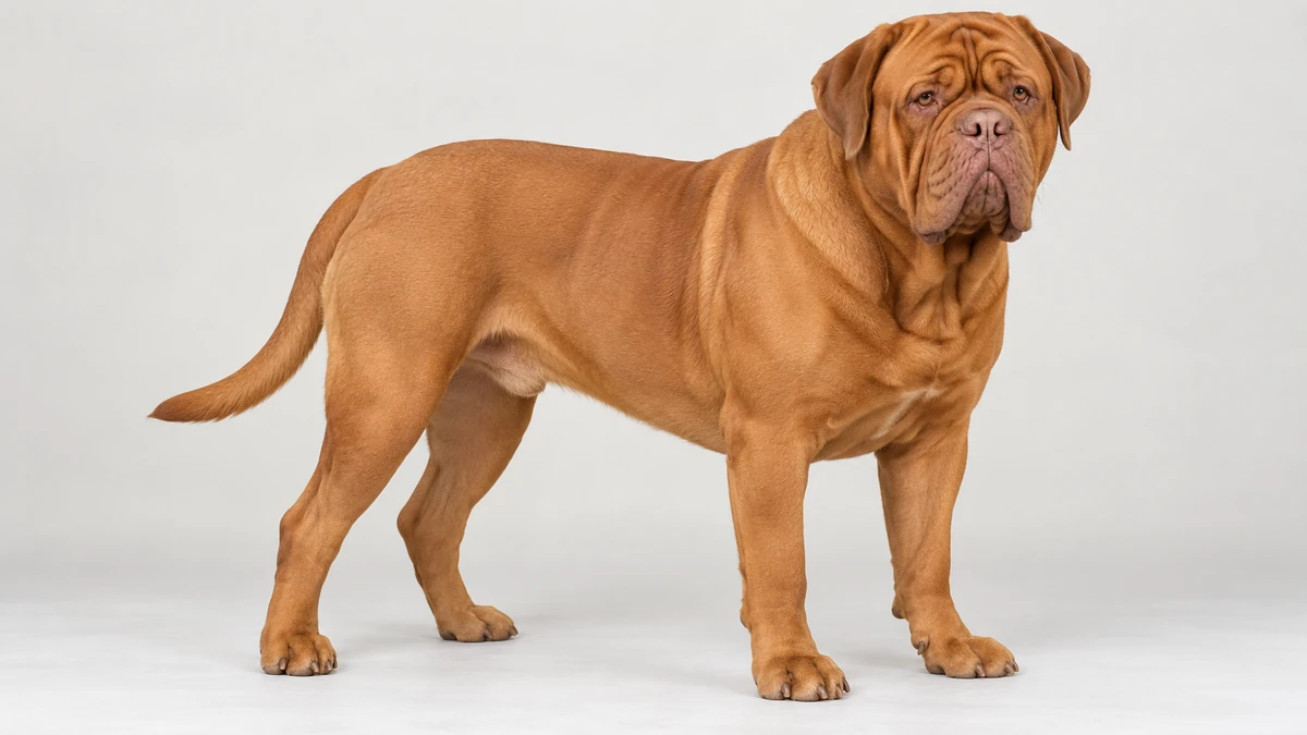 Fransız Mastiff köpek — açık kızıl renk