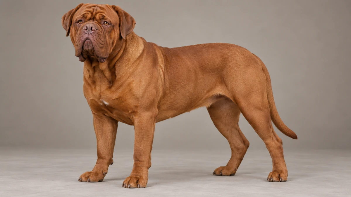 Fransız Mastiff köpek — kahve-kızıl renk