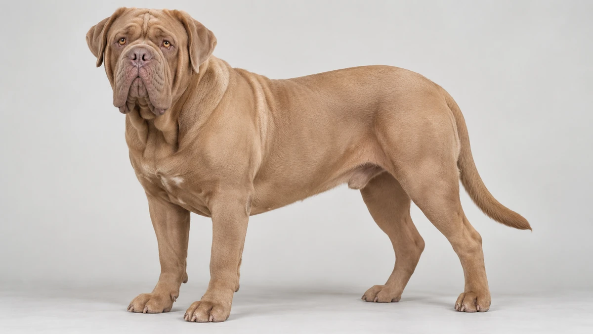 Fransız Mastiff köpek — isabella-kızıl (seyrek) renk