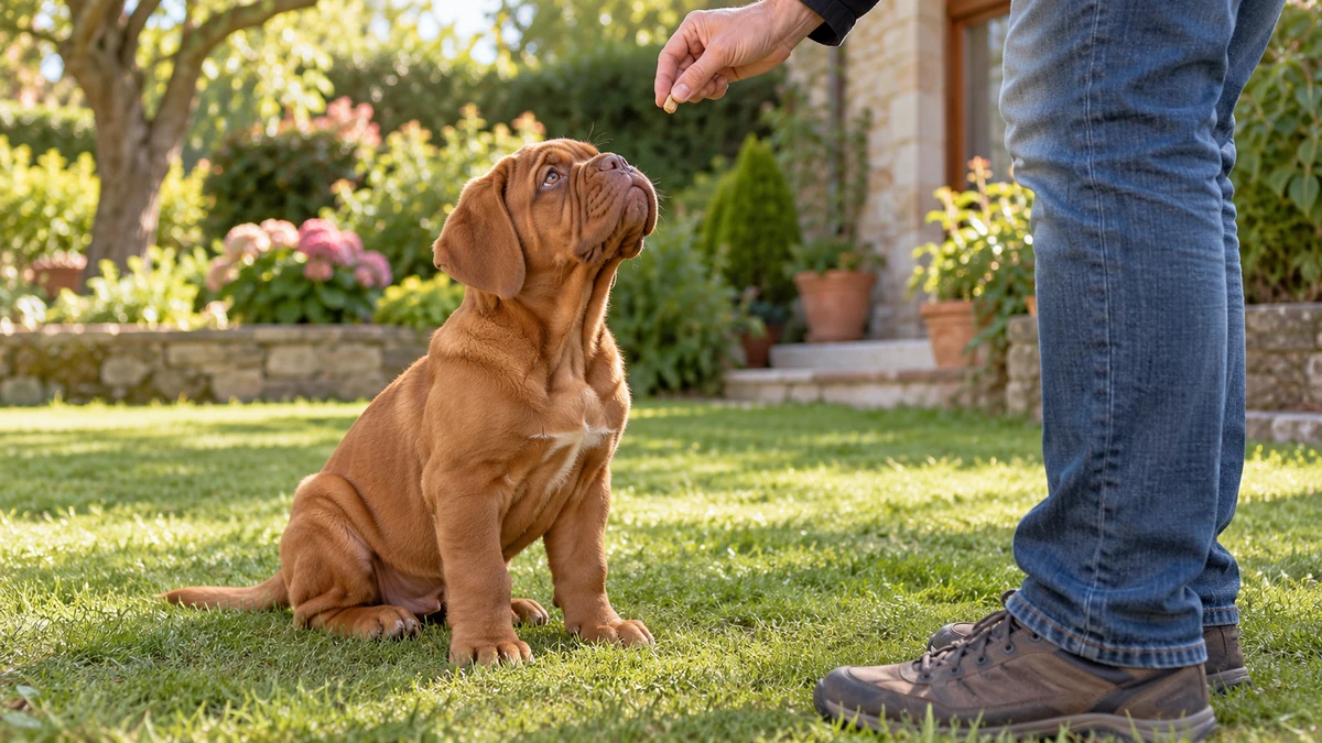 Fransız Mastiff yavru köpek — komut ve eğitim