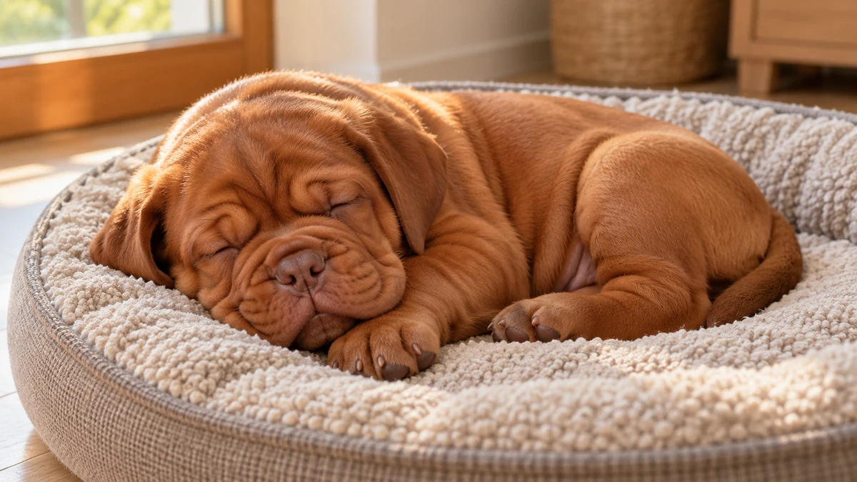 Fransız Mastiff ilan — uyuyan Fransız Mastiff yavru ilan fotoğrafı